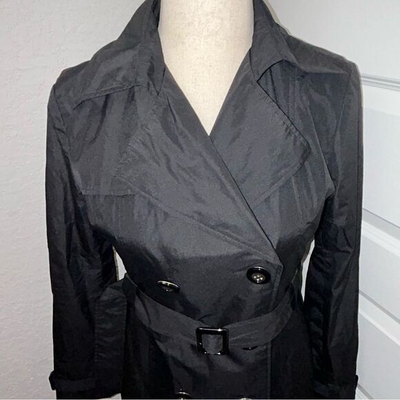 Guess Double Breasted Long Sleeve Trench Coat - Picture 2 of 11